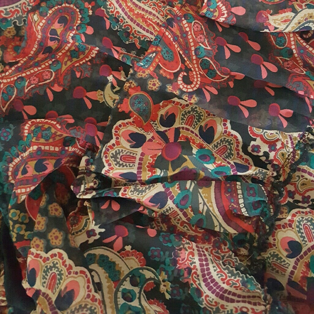 Boho paisley print ruffle dress - Picture 4 of 4